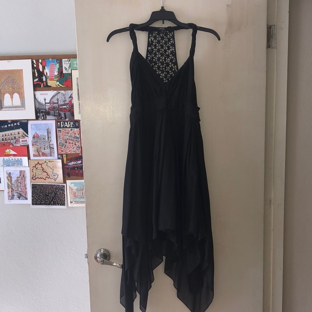 black halter dress